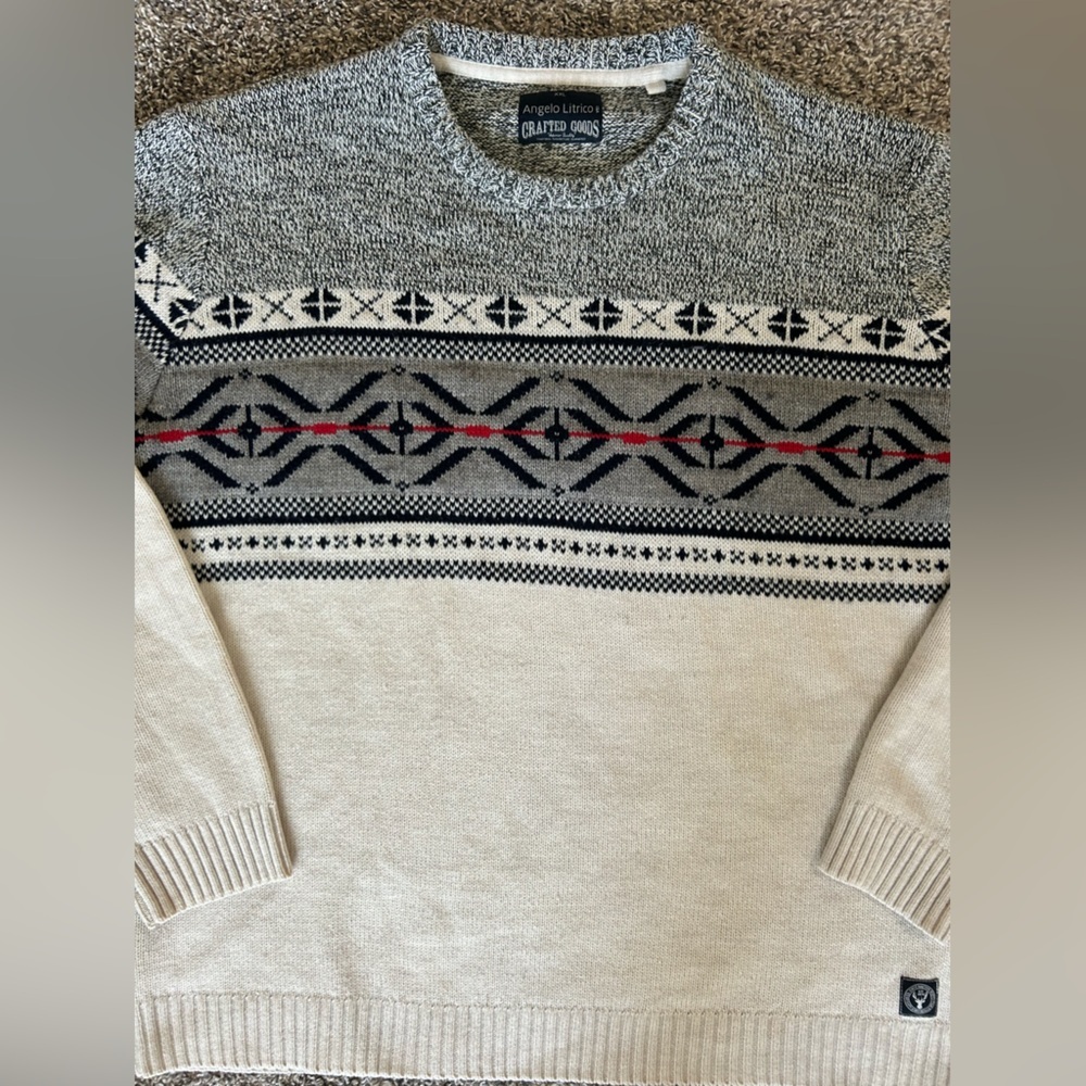 5/$25 Angelo Litrico Y2K wool blend Grandpacore sweater size XXL - Picture 5 of 8